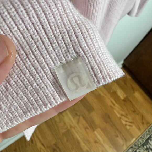 Lululemon Sweater Men M Light Pink Cotton Nylon Blend Crewneck Pullover Preepy - Picture 8 of 8